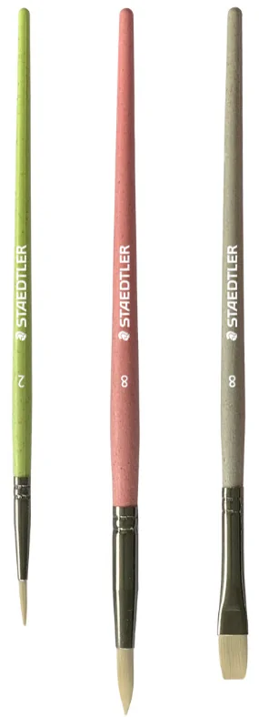 STAEDTLER Set pinceaux à poils synthétiques Noris, 3 pièces - OEM 989R-S BK3
