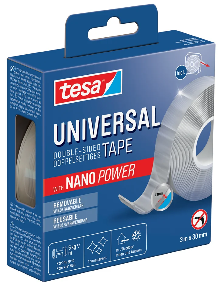 tesa Ruban adhésif double face NANO POWER, 30 mm x 3 m - OEM 55810-00000-00
