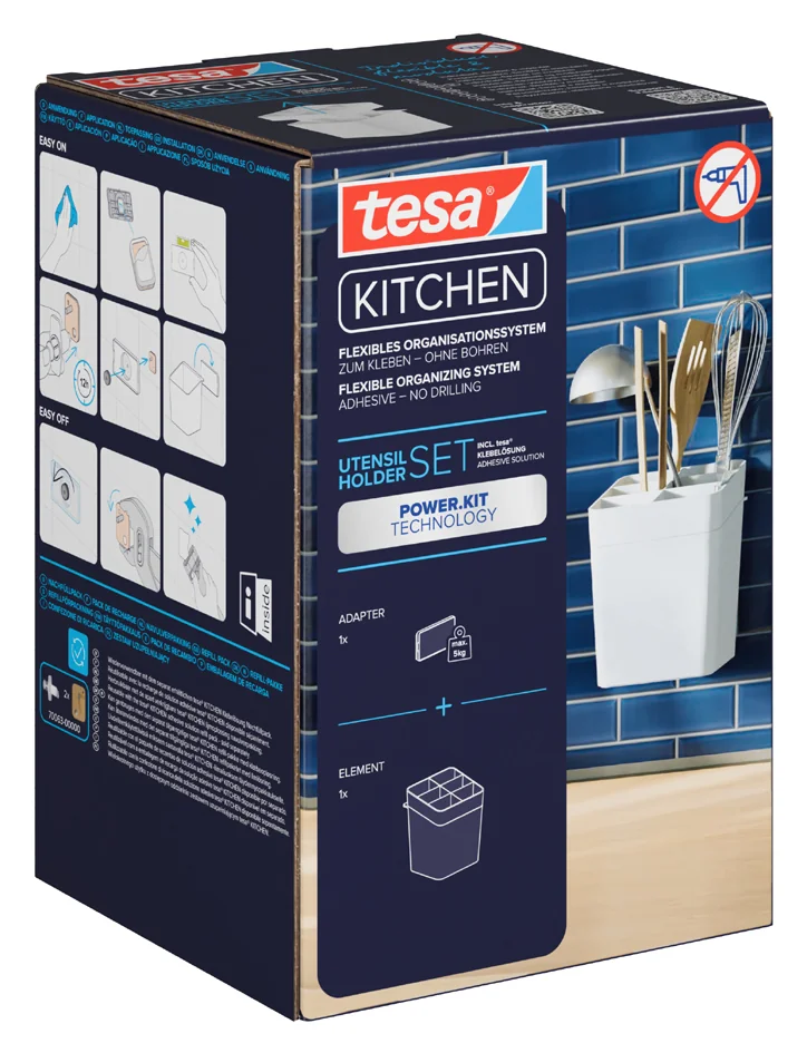 tesa KITCHEN Pot à ustensiles, blanc - OEM 70045-00000-01