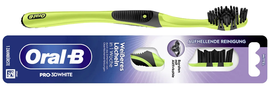 Oral-B Brosse à dents Pro-3D White Charbon actif 40, medium - OEM 8700216459259
