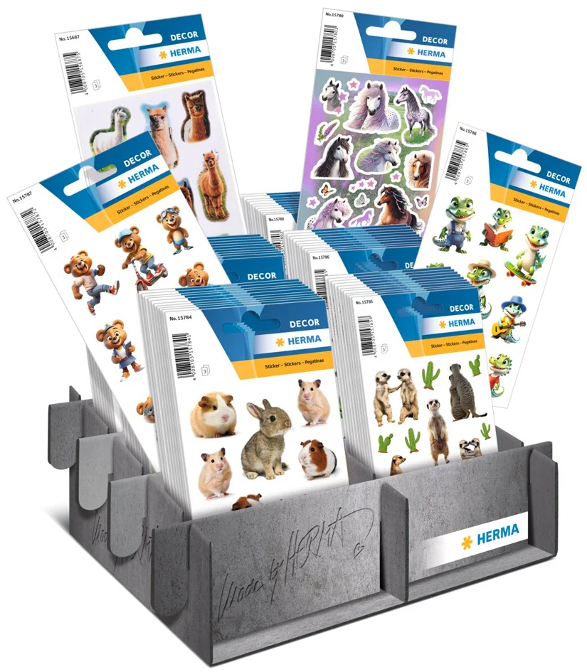 HERMA Sticker monde animal, présentoir - OEM 15783