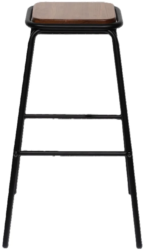 PAPERFLOW Chaise de bar OSLO, set de 2, structure noire - OEM THOSLOX2.01.23