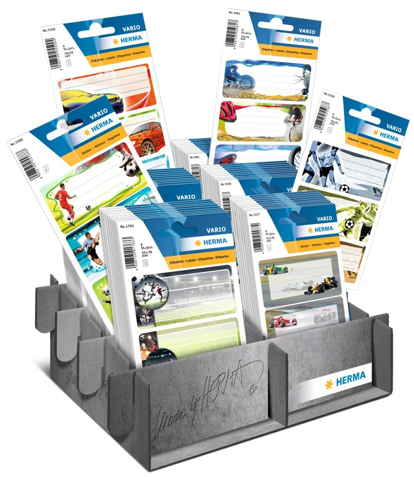 HERMA Étiquette pour livre VARIO Sport, présentoir - OEM 15789