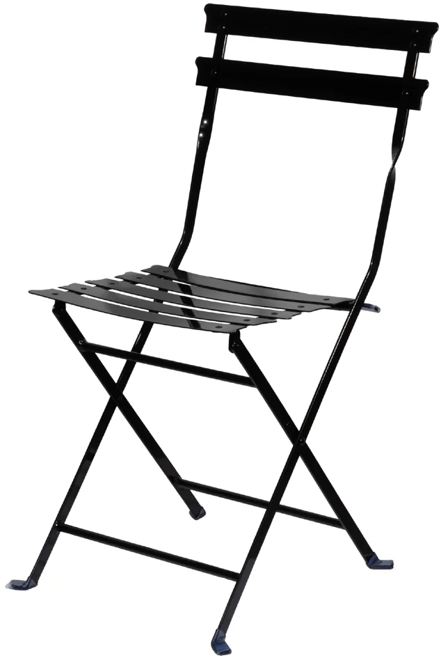 PAPERFLOW Chaise pliante d'extérieur EDEN, set de 2, noir - OEM CHEDENOX2.01