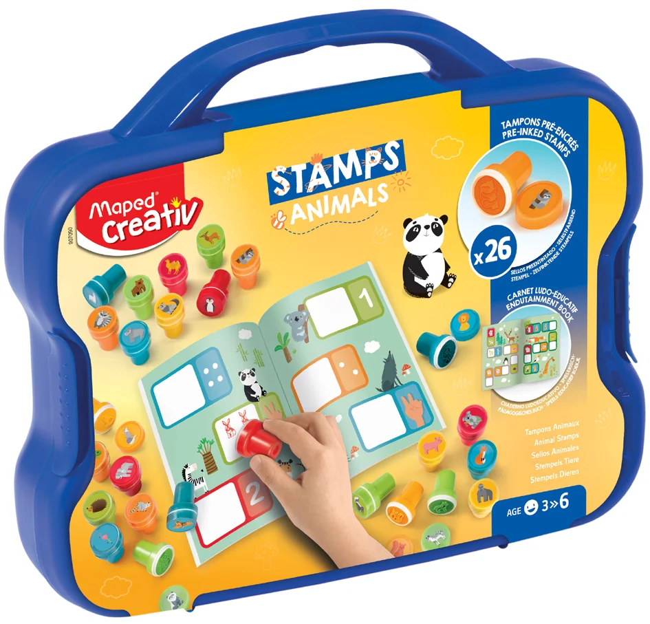 Maped Creativ Set de tampons 'ANIMAUX', dans une mallette - OEM 907090