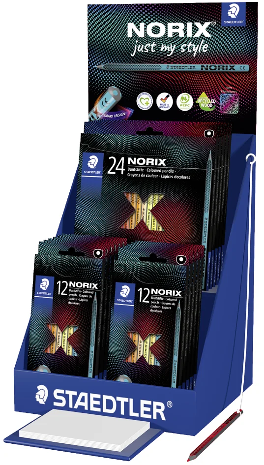 STAEDTLER Crayon de couleur NORIX, présentoir de 25 - OEM 186 CA-1