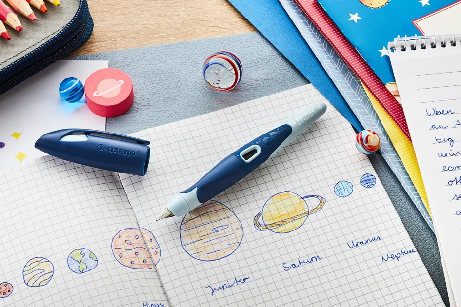 STABILO Stylo plume EASYbirdy 3D DreamWorld R, bleu, A - OEM 5014/13-41