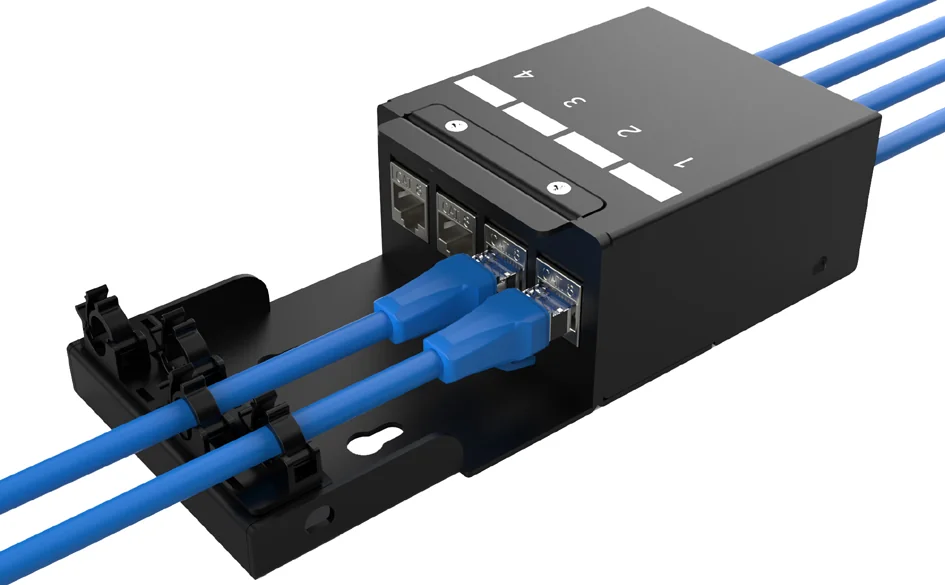 DIGITUS Boîtier de point de consolidation, 6 ports, noir - OEM DN-93708-6