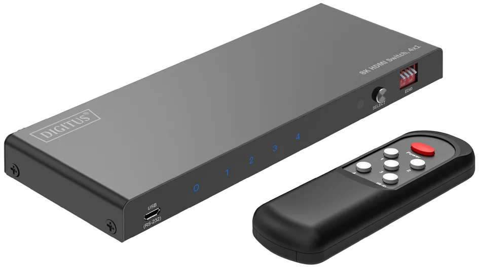 DIGITUS Commutateur HDMI 8K, 4x1, noir - OEM DS-55335