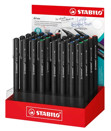 STABILO Feutre d'écriture dr!ver, présentoir de 32 - OEM 1088-1089/32-1