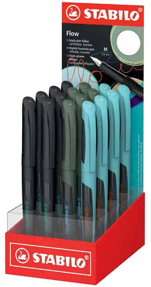 STABILO Stylo à plume Flow, présentoir de 16 - OEM 5070/16-01