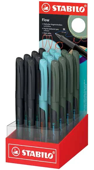 STABILO Stylo à bille Flow, présentoir de 16 - OEM 6031/16-1