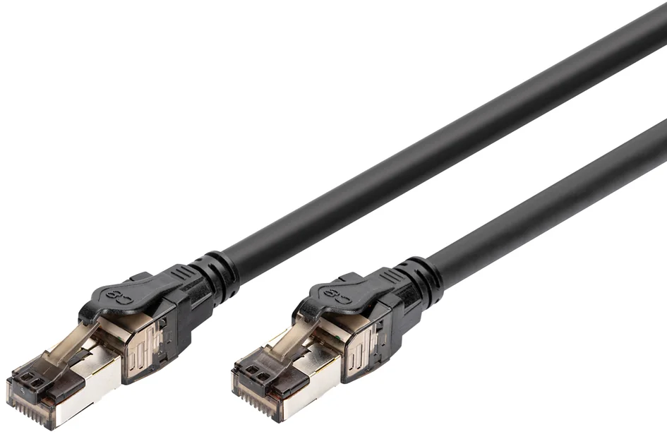 DIGITUS Câble de brassage, cat. 8.1, S/FTP, 1,0 m, noir - OEM DK-1843-010
