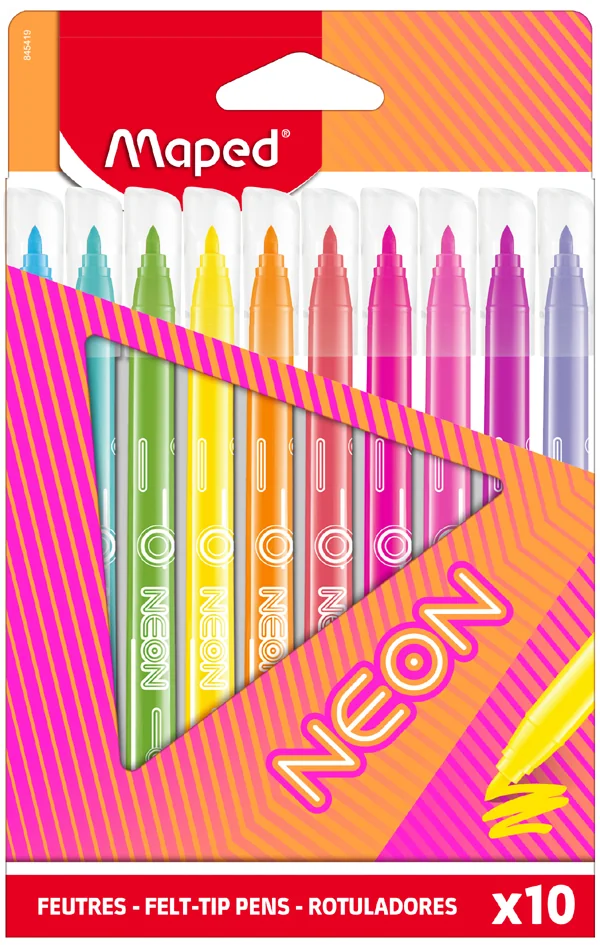 Maped Feutre de coloriage NEON, étui carton de 10 - OEM 845419