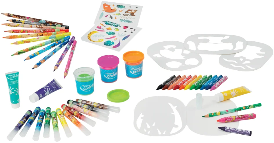 Maped Creativ Kit de dessin JUNGLE fever, 54 pièces - OEM 907059
