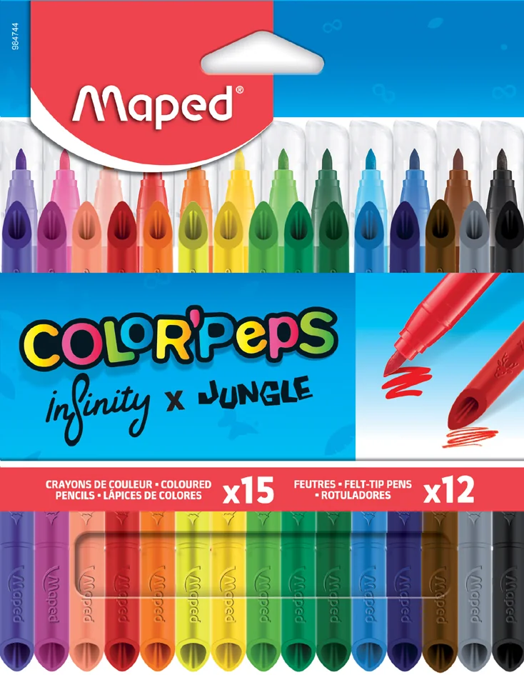 Maped Multipack crayon de couleur INFINITY/feutre COLOR'PEPS - OEM 984744