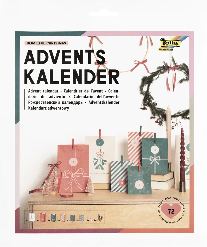 folia Calendrier de l'Avent BOWTIFUL CHRISTMAS, 72 pièces - OEM 9399