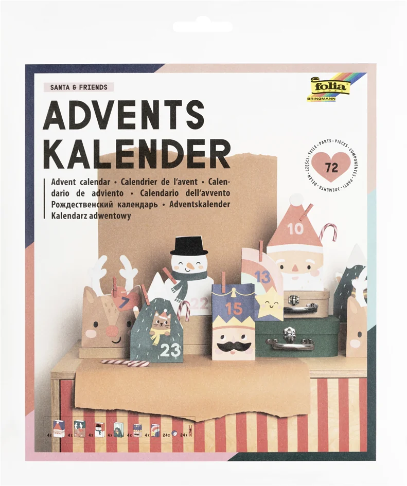 folia Calendrier de l'Avent SANTA & FRIENDS, 72 pièces - OEM 9389