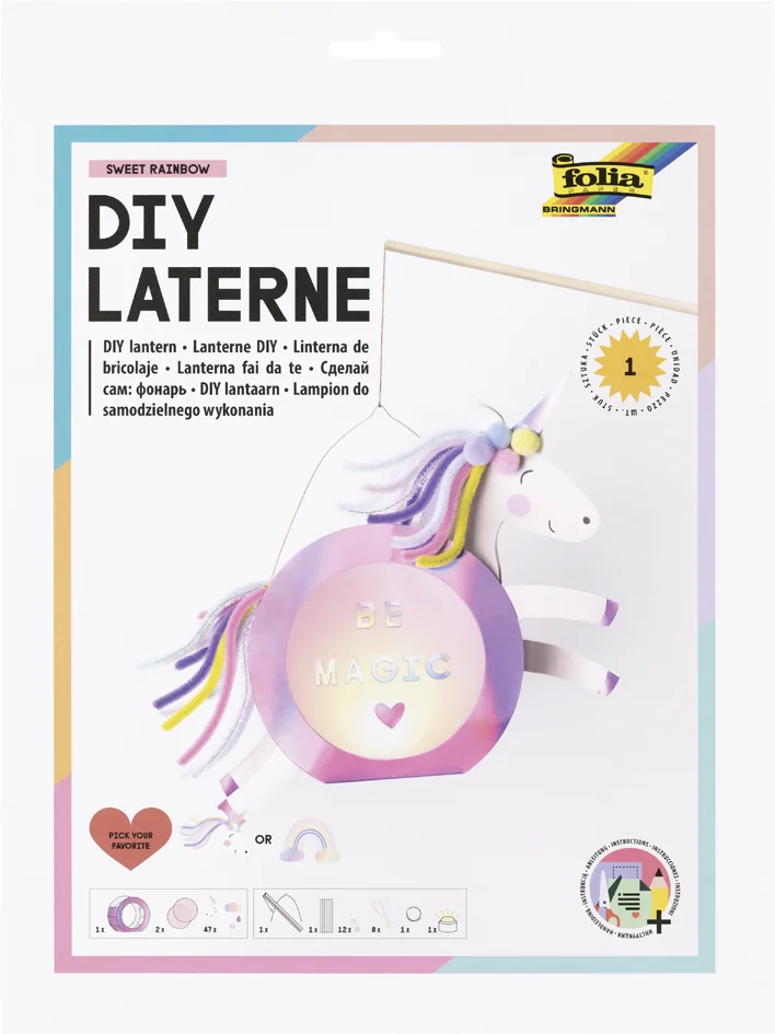 folia Kit de lanterne SWEET RAINBOW, rose irisé - OEM 94302