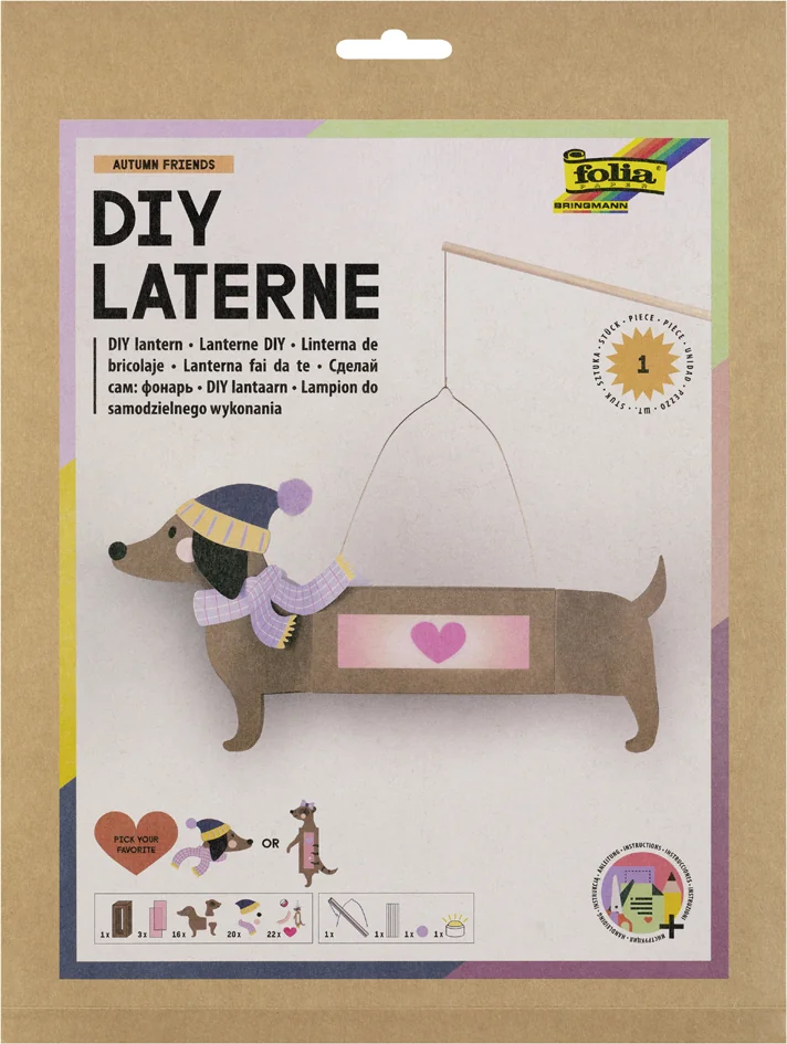 folia Kit de lanterne AUTUMN FRIENDS, naturel - OEM 94303