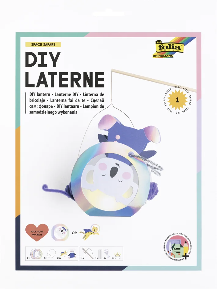 folia Kit de lanterne SPACE SAFARI, irisé métallisé - OEM 94305