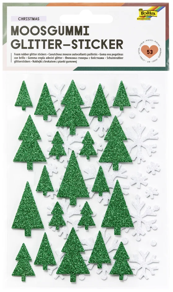 folia Sticker pailleté en caoutchouc mousse STARS CLASSIC - OEM 23777