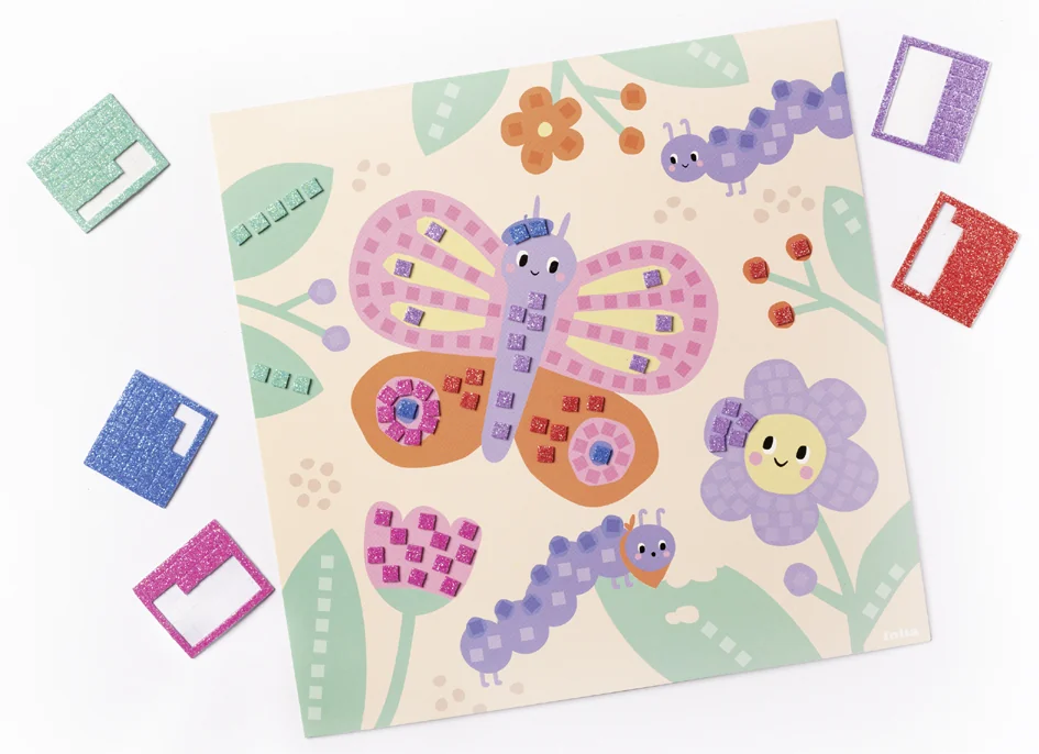 folia Mosaïque en caoutchouc mousse 'BUTTERFLY', 301 pièces - OEM 23811