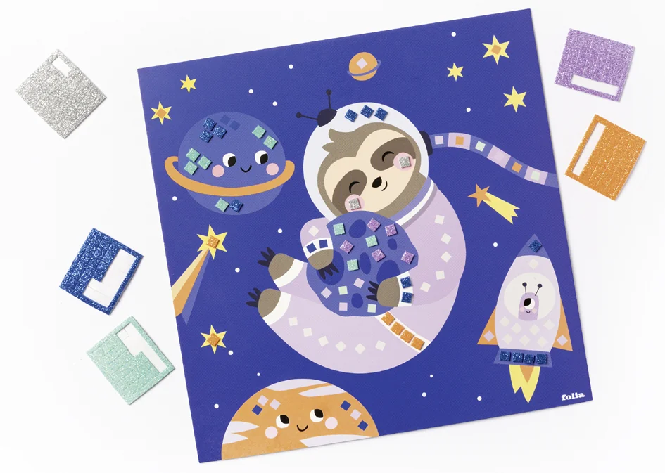 folia Mosaïque en caoutchouc mousse 'SPACE SLOTH' 301 pièces - OEM 23813