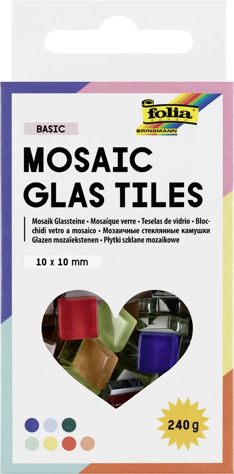 folia Carreau de verre pour mosaïque BASIC, 10 x 10 mm - OEM 5609