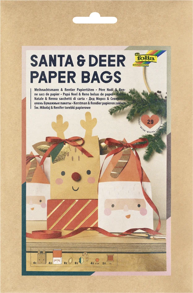 folia Kit pochettes-cadeaux de Noël 'Santa & Deer' - OEM 41293