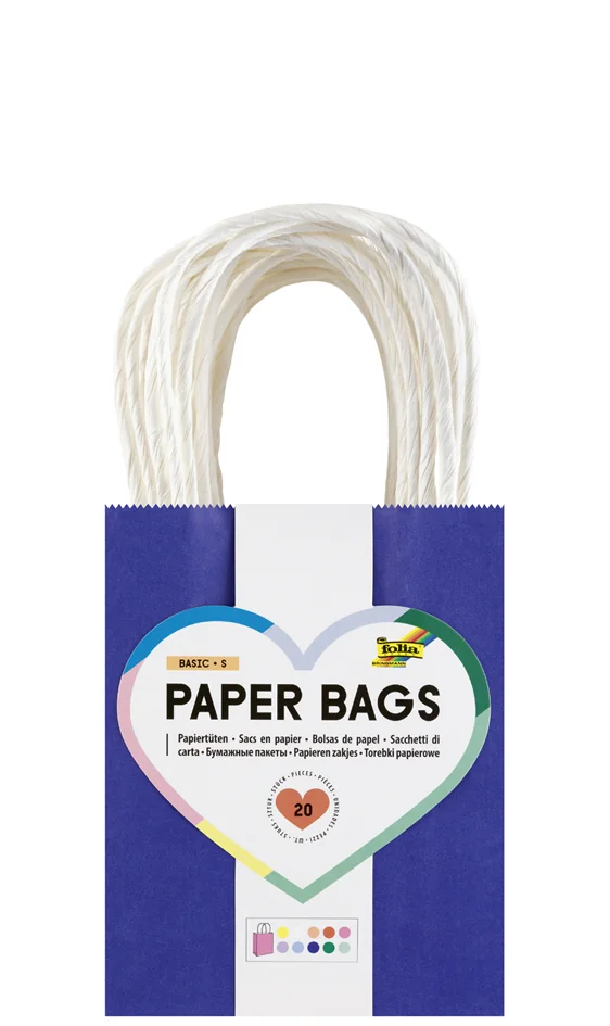 folia Sac en papier BASIC, taille: S, assorti - OEM 21239