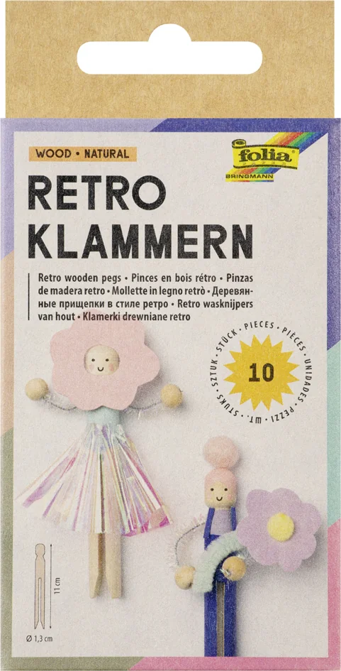 folia Pince à linge rétro, longueur: 110 mm, bouleau - OEM 2296