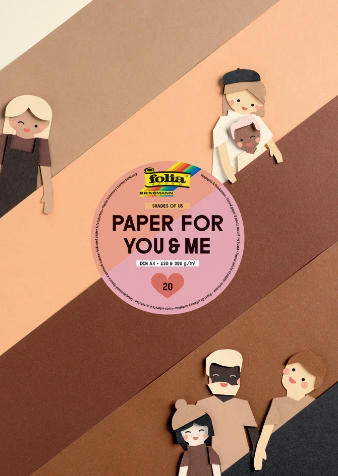 folia Bloc de papier et carton de couleur 'Shades of us' - OEM 679