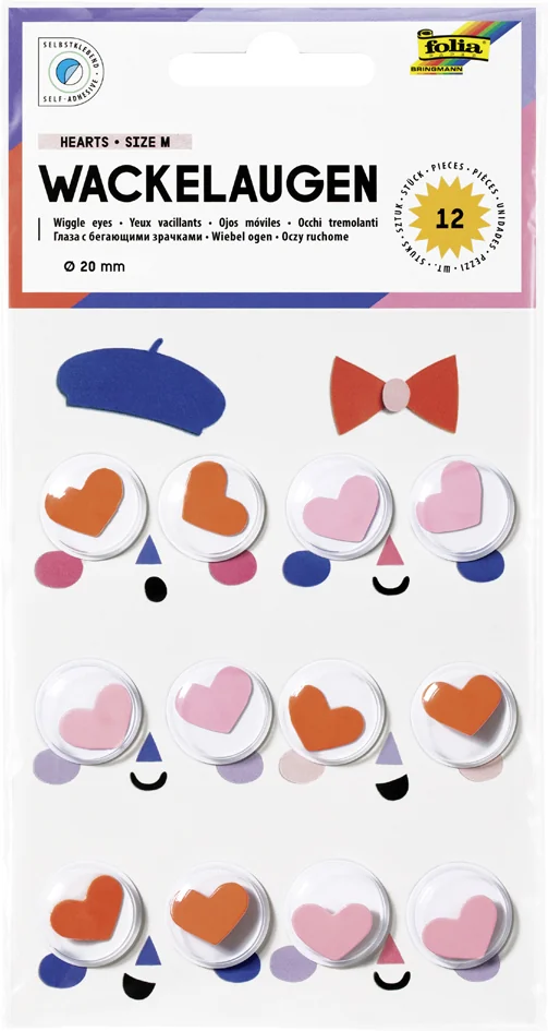 folia Oeil vacillant HEARTS, taille: M, autocollant - OEM 750120