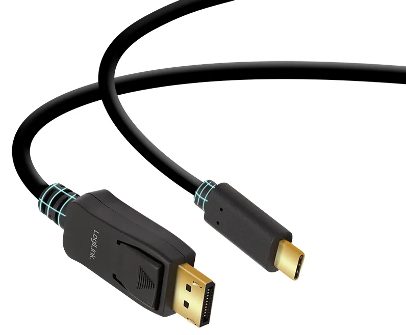 LogiLink Câble de connexion USB-C - DisplayPort, 1,8 m, noir - OEM UA0335