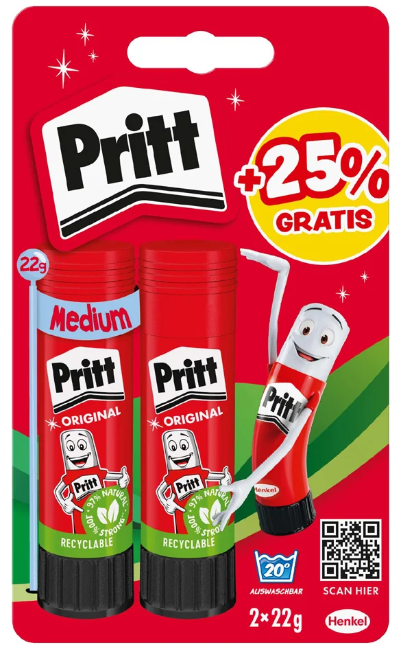 Pritt Bâton de colle BTS 2025, 3 x 11 g - OEM PGS5B