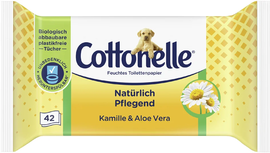 Cottonelle Papier toilette humide, camomille & Aloe Vera - OEM 5029053583891