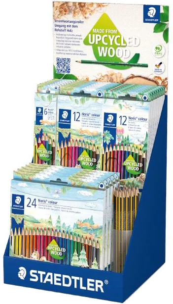 STAEDTLER Crayon de couleur, présentoir UPCYCLED WOOD - OEM 61 CAGH-5