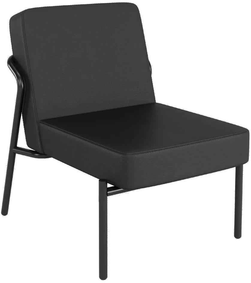 PAPERFLOW Fauteuil visiteur MEDSO KLASSIK S simili-cuir noir - OEM FTMEDSCLSX1006