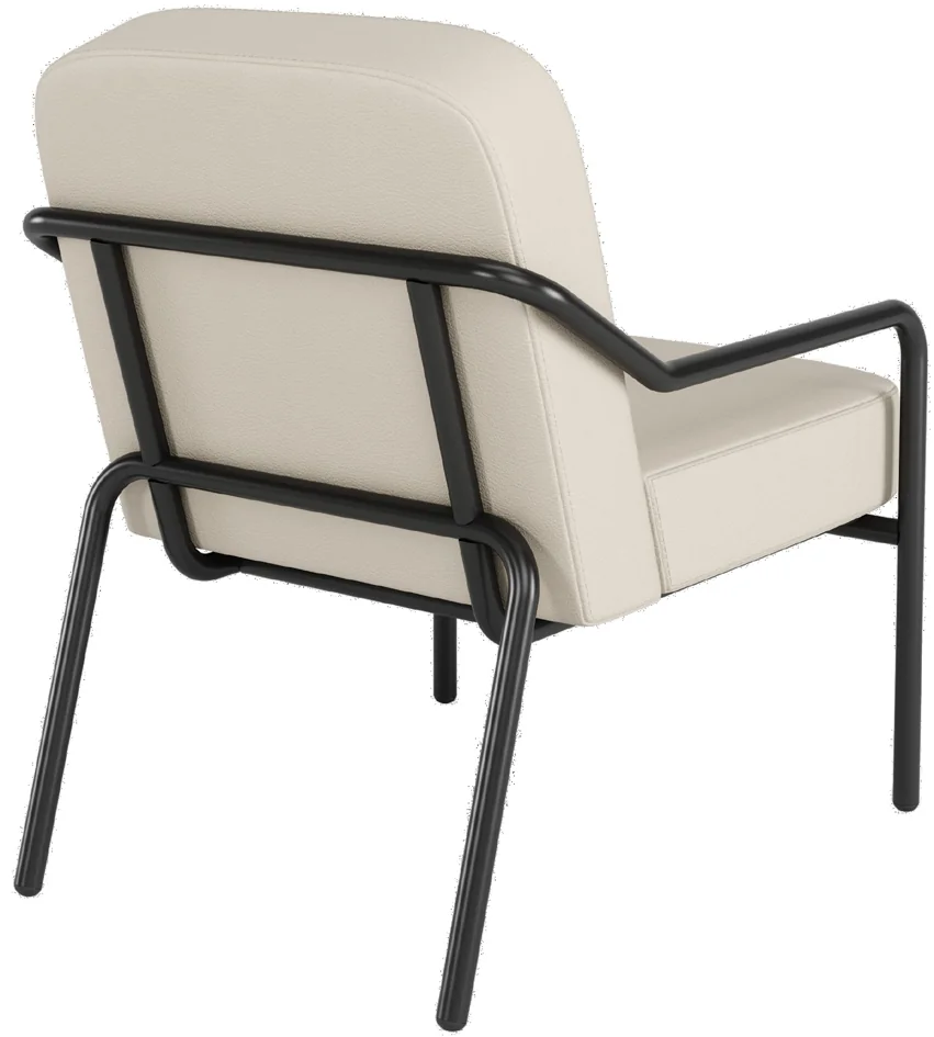 PAPERFLOW Fauteuil visiteur MEDSO RUND S simili-cuir, orange - OEM FTMEDSRNDX1009