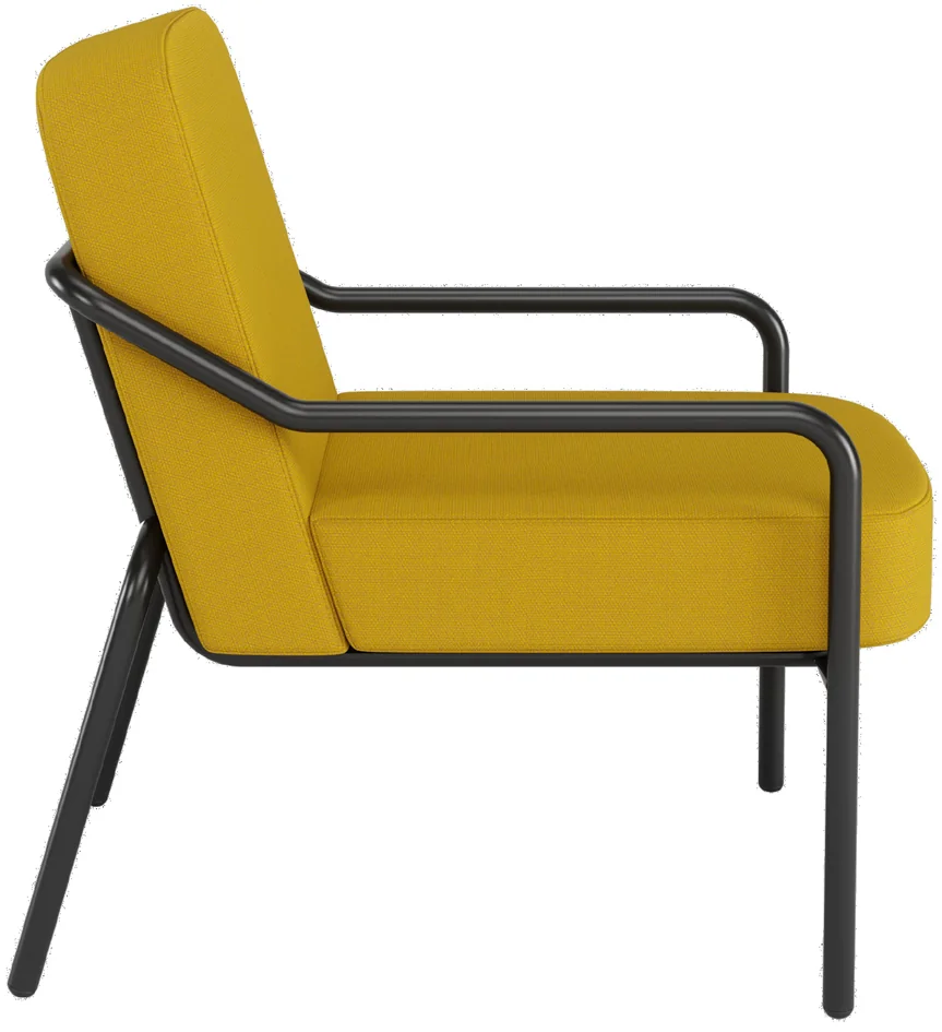 PAPERFLOW Fauteuil visiteur d'extérieur MEDSO RUND S, jaune - OEM FTMEDSRNDX1011