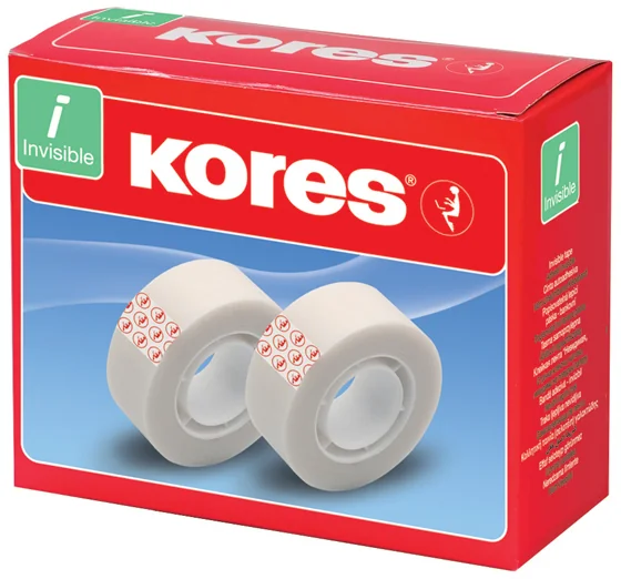 Kores Ruban adhésif Invisible Tape, 12 mm x 33 m, mat - lot de 24 - OEM K53302