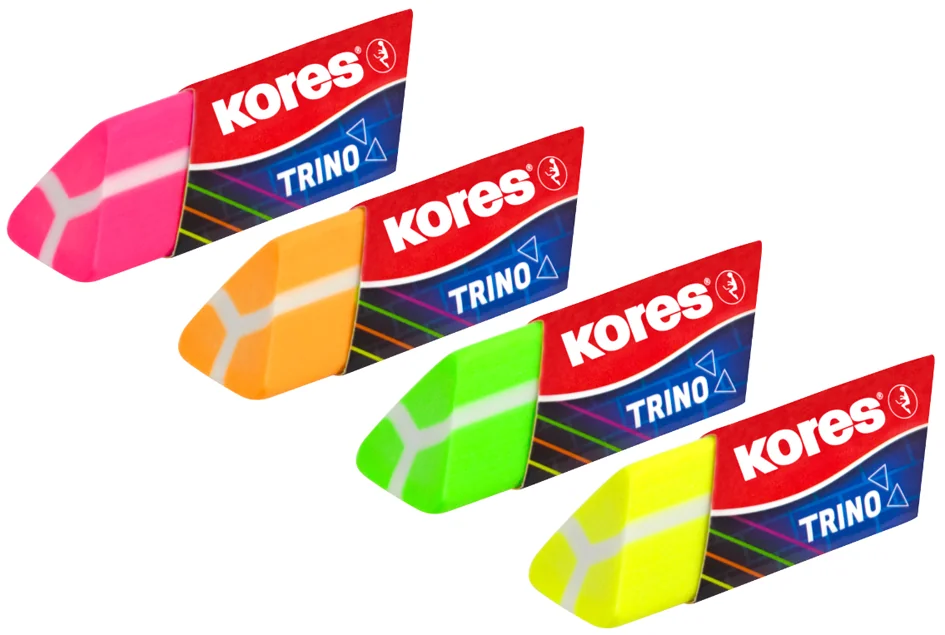 Kores Gomme en plastique 'Trino', fluorescent - OEM RG40503