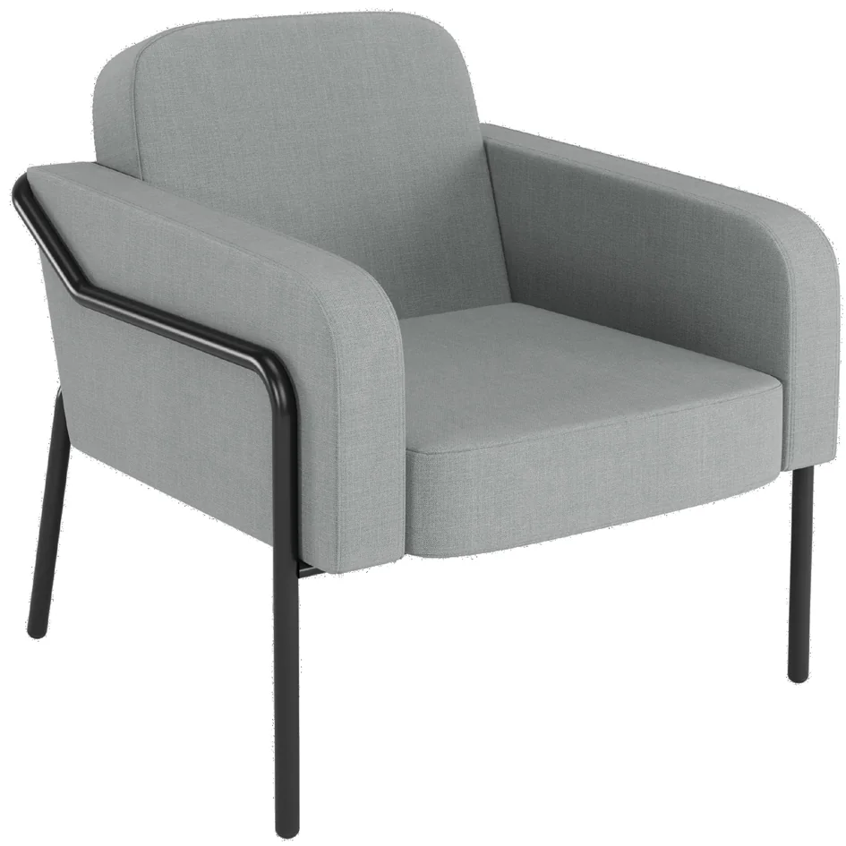 PAPERFLOW Fauteuil visiteur MEDSO RUND L, tissu, vert - OEM FTMEDLRNDX1004