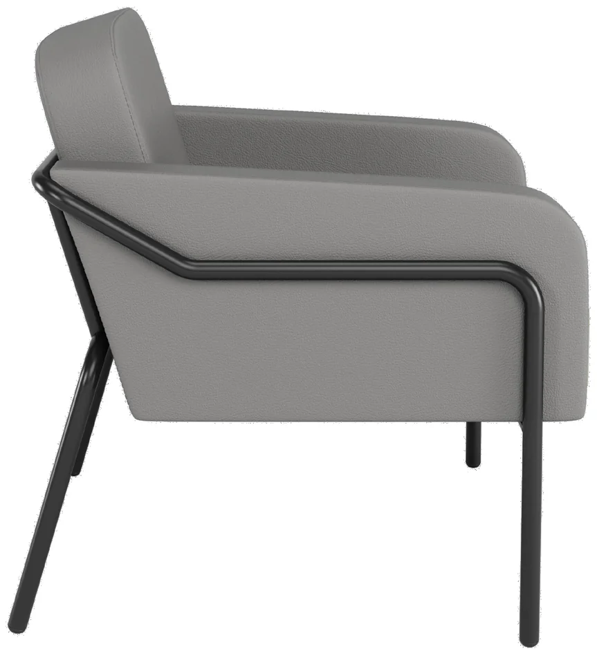 PAPERFLOW Fauteuil visiteur MEDSO RUND L, simili-cuir, rouge - OEM FTMEDLRNDX1010 – Image 2