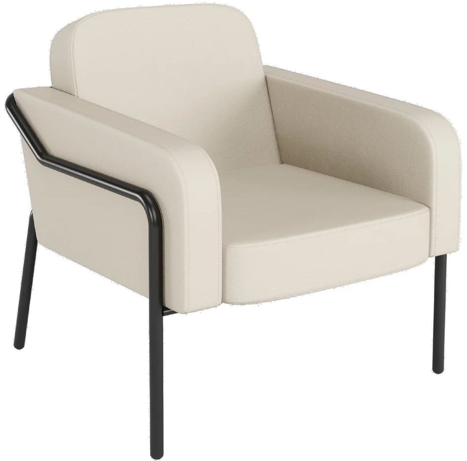 PAPERFLOW Fauteuil visiteur MEDSO RUND L, simili-cuir, rouge - OEM FTMEDLRNDX1010 – Image 5