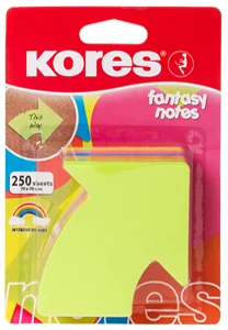 Kores Bloc-note adhésif 'Flèche', 70 x 70 mm, uni - OEM N48704