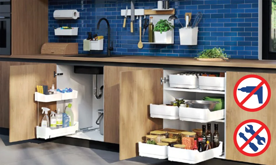tesa KITCHEN Tiroir SIDE PULL-OUT, blanc - OEM 70061-00000-00