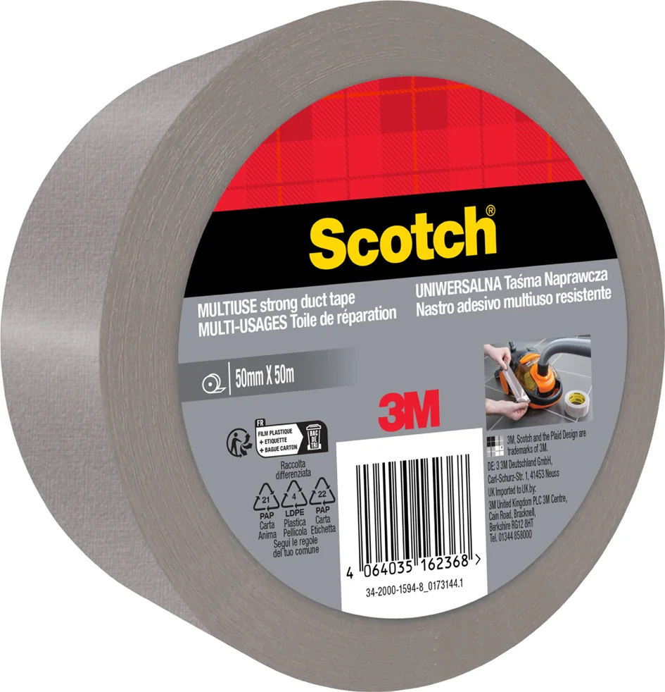 3M Ruban adhésif en toile, 50 mm x 50 m, noir - OEM BLCKDUCT5050