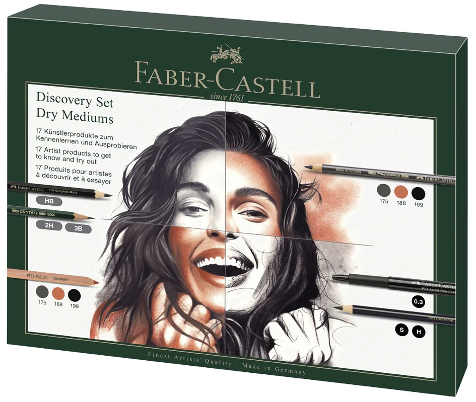 FABER-CASTELL Kit d'artiste Discovery, 17 pièces - OEM 112925